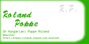 roland poppe business card